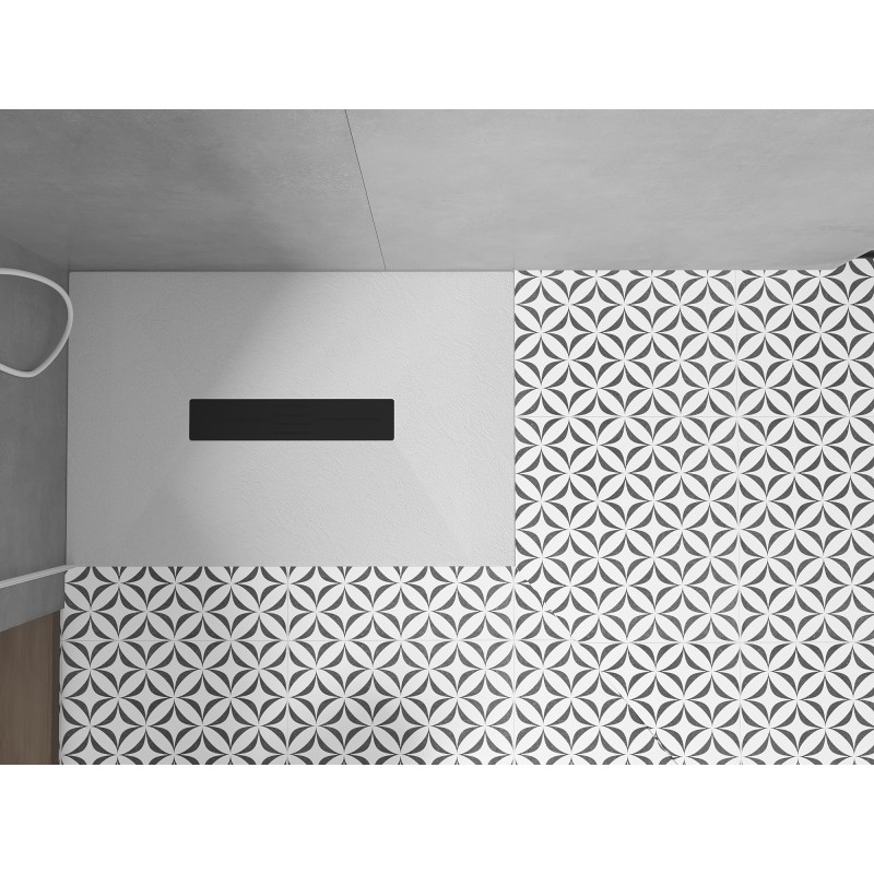 Mexen Toro rechteckige Duschwanne SMC 100 x 90 cm, weiß, schwarze Abdeckung - 43109010-B