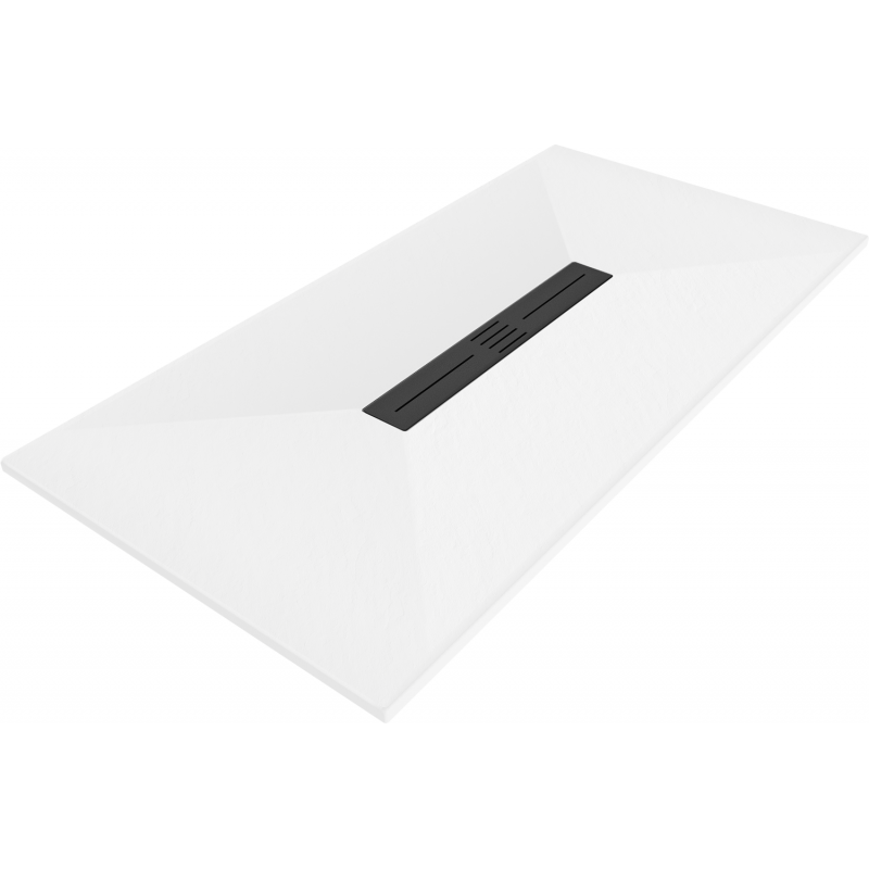 Mexen Toro rechteckige Duschtasse SMC 170 x 70 cm, weiß, schwarze Abdeckung - 43107017-B
