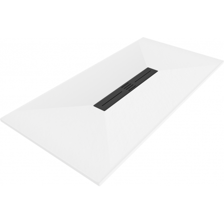 Mexen Toro rechteckige Duschwanne SMC 150 x 80 cm, weiß, schwarze Abdeckung - 43108015-B