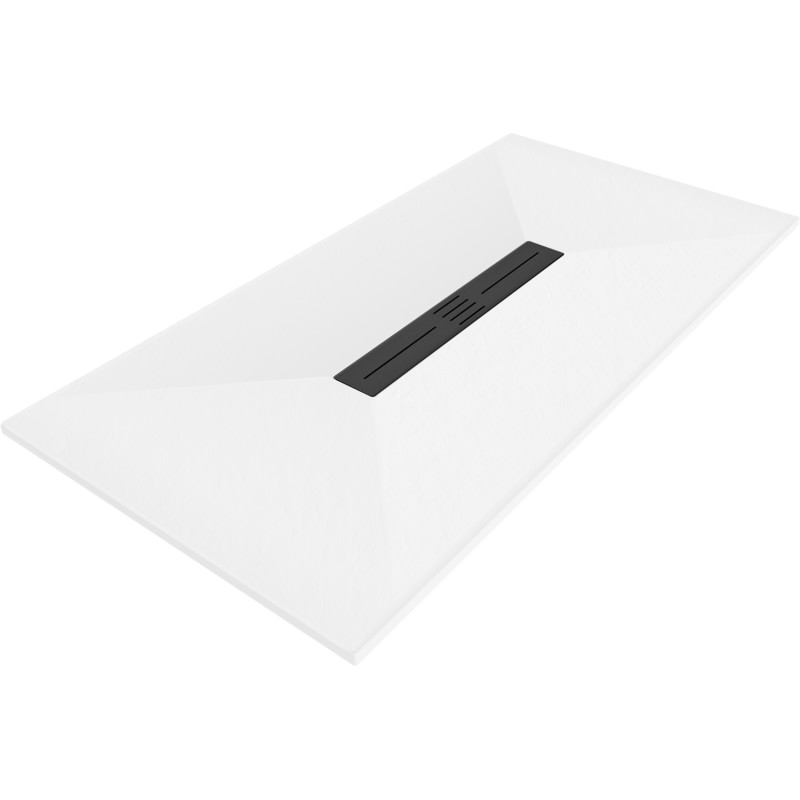 Mexen Toro Rechteckige SMC-Duschwanne 200 x 80 cm, weiß, schwarze Abdeckung - 43108020-B