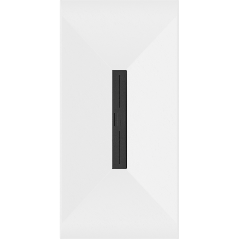 Mexen Toro rechteckige Duschwanne SMC 200 x 80 cm, weiß, schwarze Abdeckung - 43108020-B