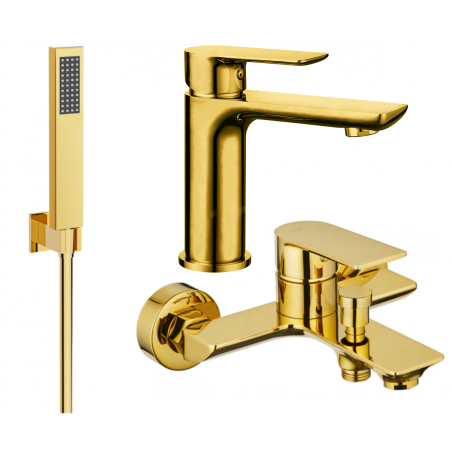 Mexen Alfa R02 Badezimmerset, gold - 745703R02-50