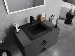 Mexen Atena eingebaute Waschbecken 41 x 41 cm, schwarz matt - 25014170