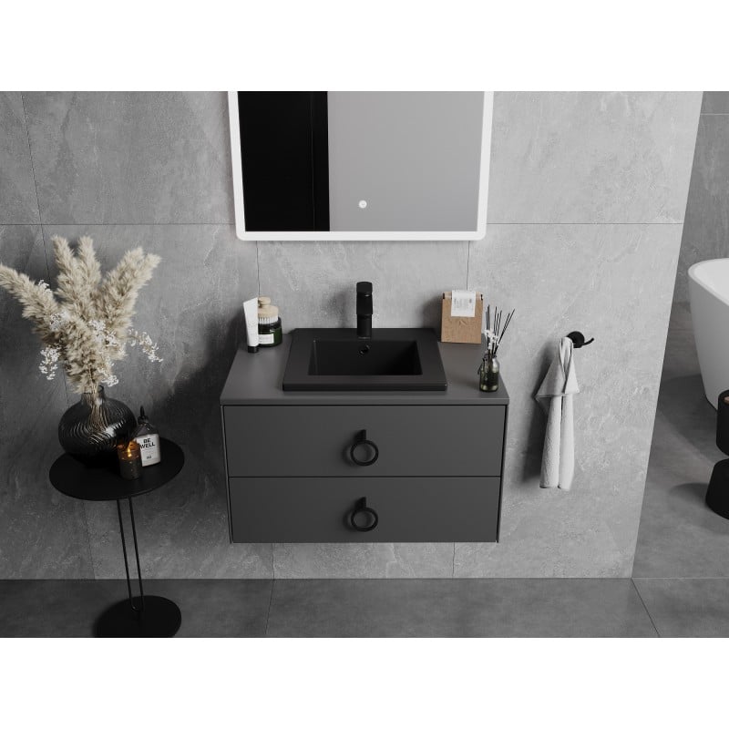 Mexen Atena eingebaute Waschbecken 41 x 41 cm, schwarz matt - 25014170