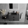 Mexen Atena eingebaute Waschbecken 41 x 41 cm, schwarz matt - 25014170