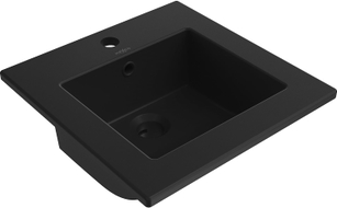 Mexen Atena eingebaute Waschbecken 41 x 41 cm, schwarz matt - 25014170