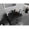 Mexen Atena Einbauwaschbecken in Arbeitsplatte 61 x 46 cm, schwarz matt - 25016070