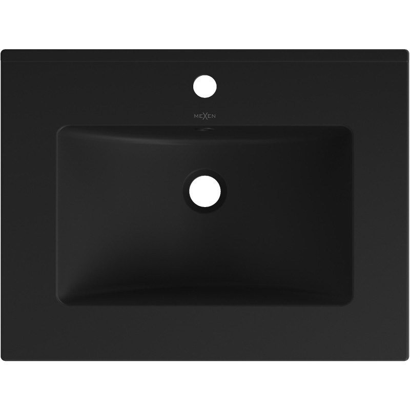 Mexen Atena Einbauwaschbecken in Arbeitsplatte 61 x 46 cm, schwarz matt - 25016070