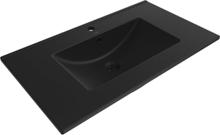 Mexen Atena Einbauwaschbecken in die Arbeitsplatte 81 x 46 cm, schwarz matt - 25018070