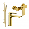 Mexen Alfa DF02 Duschset, gold - 745704DF02-50
