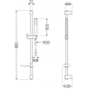 Mexen Alfa DF02 Duschset, gold - 745704DF02-50