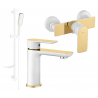 Mexen Alfa DF49 Duschset, weiß/gold - 745704DF49-25