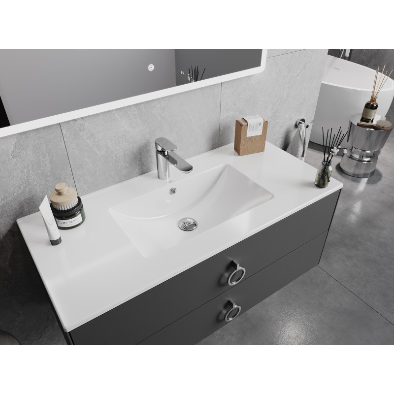 Mexen Atena Waschbecken zur Einlassmontage in die Arbeitsplatte 101 x 46 cm, weiß - 25011000