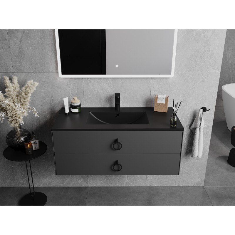 Mexen Atena Einbauwaschbecken 101 x 46 cm, schwarz matt - 25011070