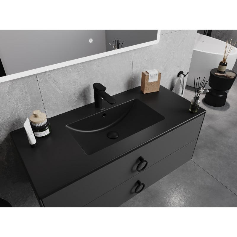 Mexen Atena Einbauwaschbecken 101 x 46 cm, schwarz matt - 25011070