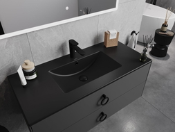 Mexen Atena Einbauwaschbecken 101 x 46 cm, schwarz matt - 25011070