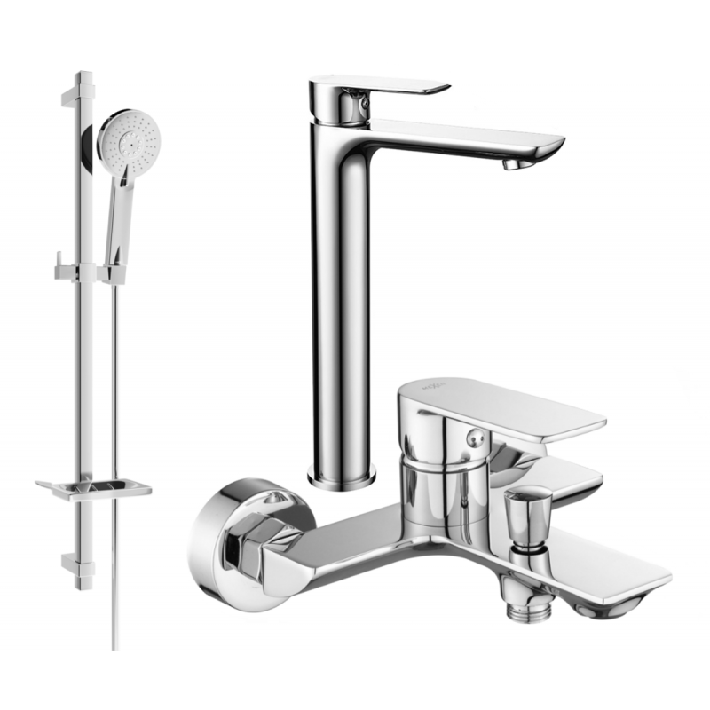 Mexen Alfa DQ40 Badewannen-Set, Chrom - 745713DQ40-00