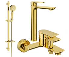 Mexen Alfa DQ40 Badewannenset, gold - 745713DQ40-50