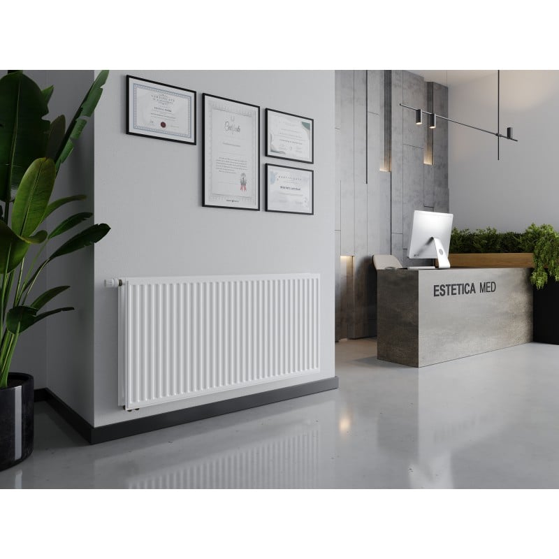 Mexen CVH20 Hygiene Plattenheizkörper 600 x 1300 mm, unterer Anschluss, 1429 W, weiß - W620H-060-130-00