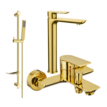 Mexen Alfa DF02 Badewannensatz, gold - 745713DF02-50