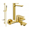 Mexen Alfa DF02 Badewannensatz, gold - 745713DF02-50