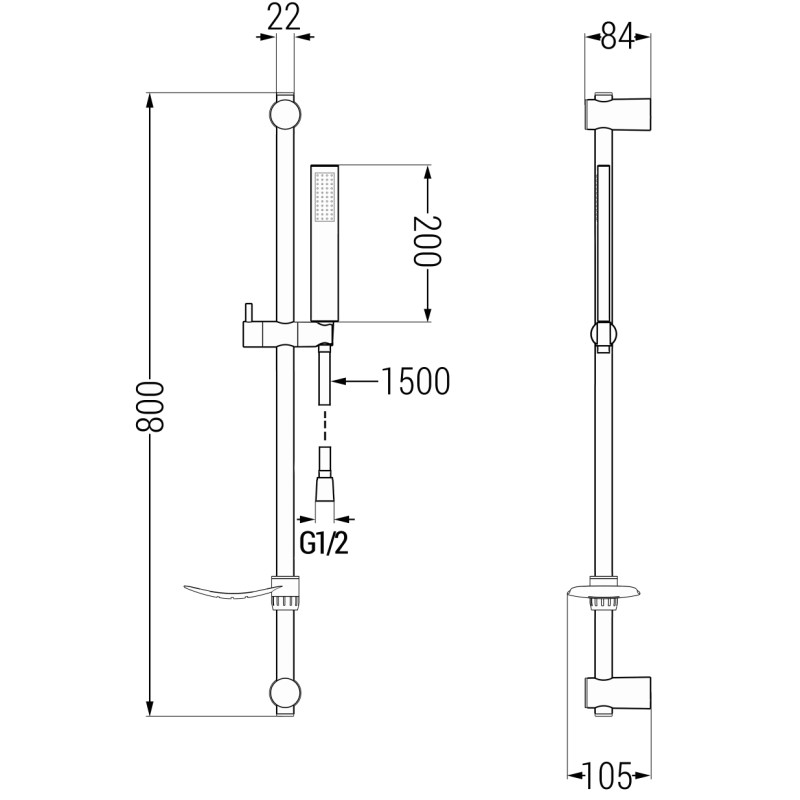 Mexen Alfa DF02 Badeset, gold - 745713DF02-50