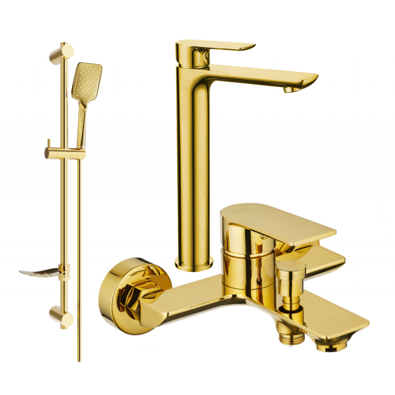 Mexen Alfa DF62 Badezimmerset, golden - 745713DF62-50
