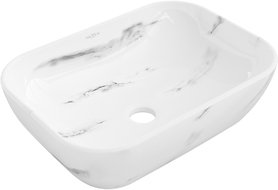 Mexen Rita Aufsatzwaschbecken 45 x 32 cm, weißer Stein - 21084582