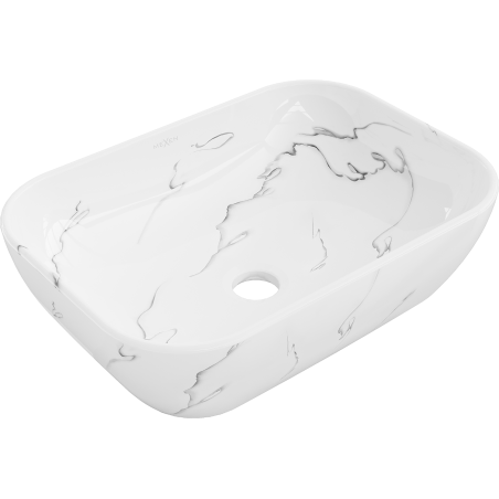 Mexen Rita Aufsatzwaschbecken 45 x 32 cm, weißer Stein - 21084583