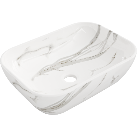 Mexen Rita Aufsatzwaschbecken 45 x 32 cm, weißer Stein - 21084584