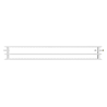 Mexen CVH30 Hygiene Plattenheizkörper 300 x 2800 mm, unterer Anschluss, 2442 W, weiß - W630H-030-280-00