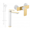 Mexen Alfa DQ40 Duschset, weiß/gold - 745714DQ40-25