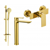 Mexen Alfa DQ40 Duschset, gold - 745714DQ40-50