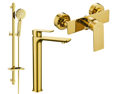 Mexen Alfa DQ40 Duschset, gold - 745714DQ40-50