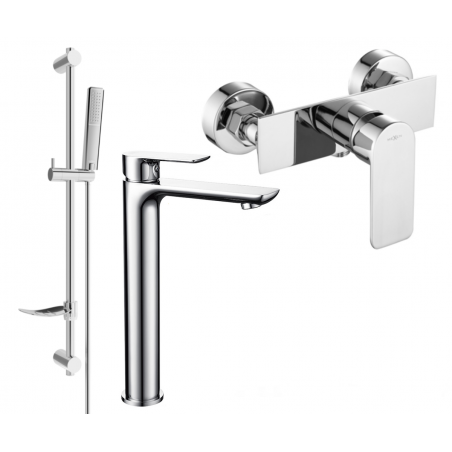 Mexen Alfa DF72 Duschset, Chrom - 745714DF72-00