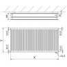 Mexen CVH30 Hygiene Plattenheizkörper 600 x 900 mm, Unteranschluss, 1358 W, Weiß - W630H-060-090-00