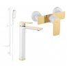 Mexen Alfa DF49 Duschset, weiß/gold - 745714DF49-25