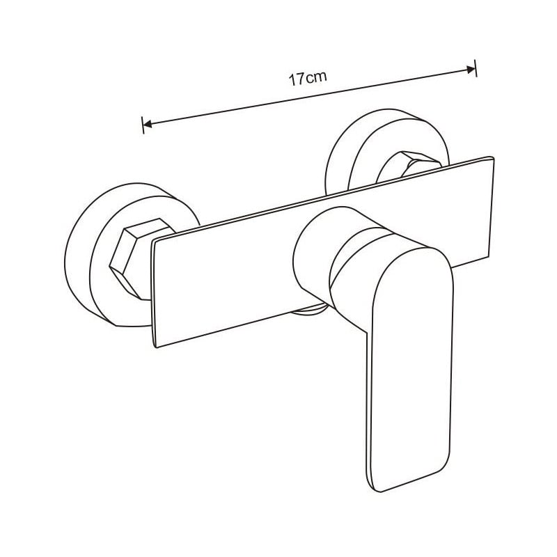 Mexen Alfa DF49 Duschset, Schwarz/Gold - 745714DF49-75