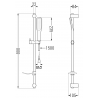 Mexen Alfa DF49 Duschset, Schwarz/Gold - 745714DF49-75