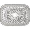 Mexen Rita Aufsatzwaschbecken 45 x 32 cm, weiß/schwarzes Muster - 21084586