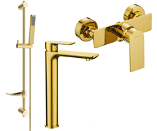 Mexen Alfa DF02 Duschset, Gold - 745714DF02-50
