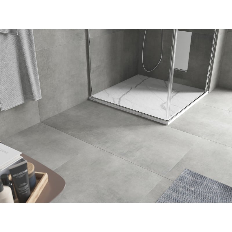 Mexen Hugo quadratische Duschwanne SMC 90 x 90 cm, weißer Stein - 42159090