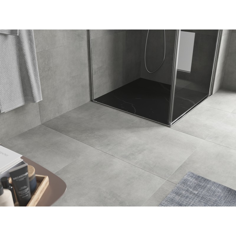 Mexen Hugo quadratische Duschwanne SMC 90 x 90 cm, schwarzer Stein - 42759090
