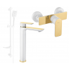 Mexen Alfa DF62 Duschset, Weiß/Gold - 745714DF62-25