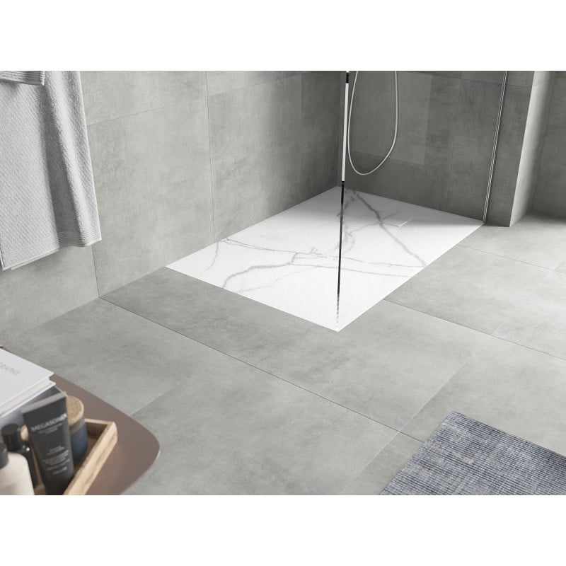 Mexen Hugo SMC-Rechteck-Duschwanne 120 x 90 cm, weißer Stein - 42159012