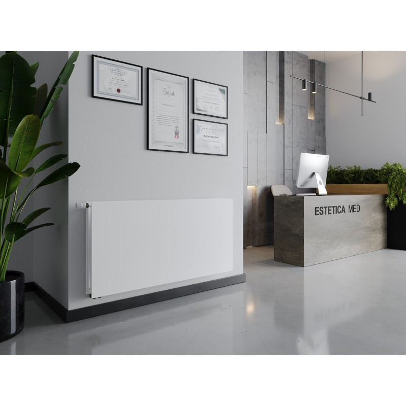 Mexen CVHF20 Hygiene Flat Plattenheizkörper 500 x 1500 mm, unterer Anschluss, 1294 W, weiß - W620HF-050-150-00