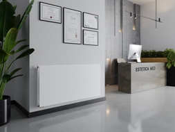 Mexen CVHF20 Hygiene Flat Plattenheizkörper 600 x 500 mm, unterer Anschluss, 502 W, weiß - W620HF-060-050-00