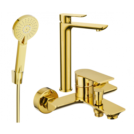 Mexen Alfa R40 Badewannenset, gold - 745713R40-50