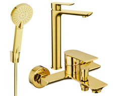Mexen Alfa R40 Badewannenset, gold - 745713R40-50