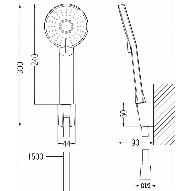 Mexen Alfa R02 Badewannen-Set, gold - 745713R02-50